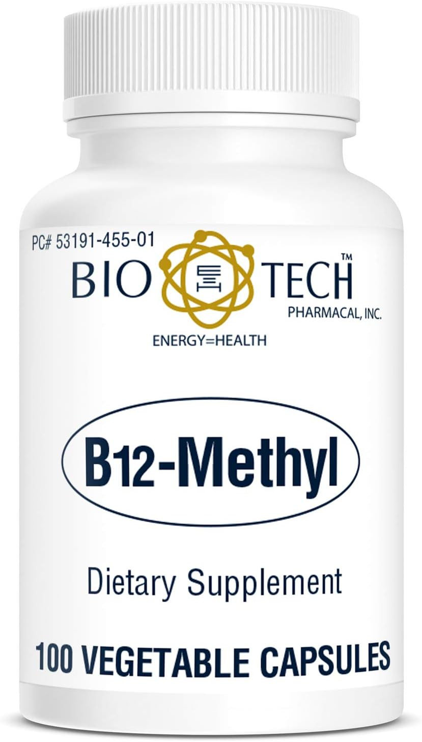 Vitamin B12 Methylcobalamin Methyl Cobalamin Dietary Supplement For Red Blood Cell Formation Dna Synthesis Cardiovascular Health Homocysteine Metabolism Cognitive Function Restful Sleep - 100 Capsules