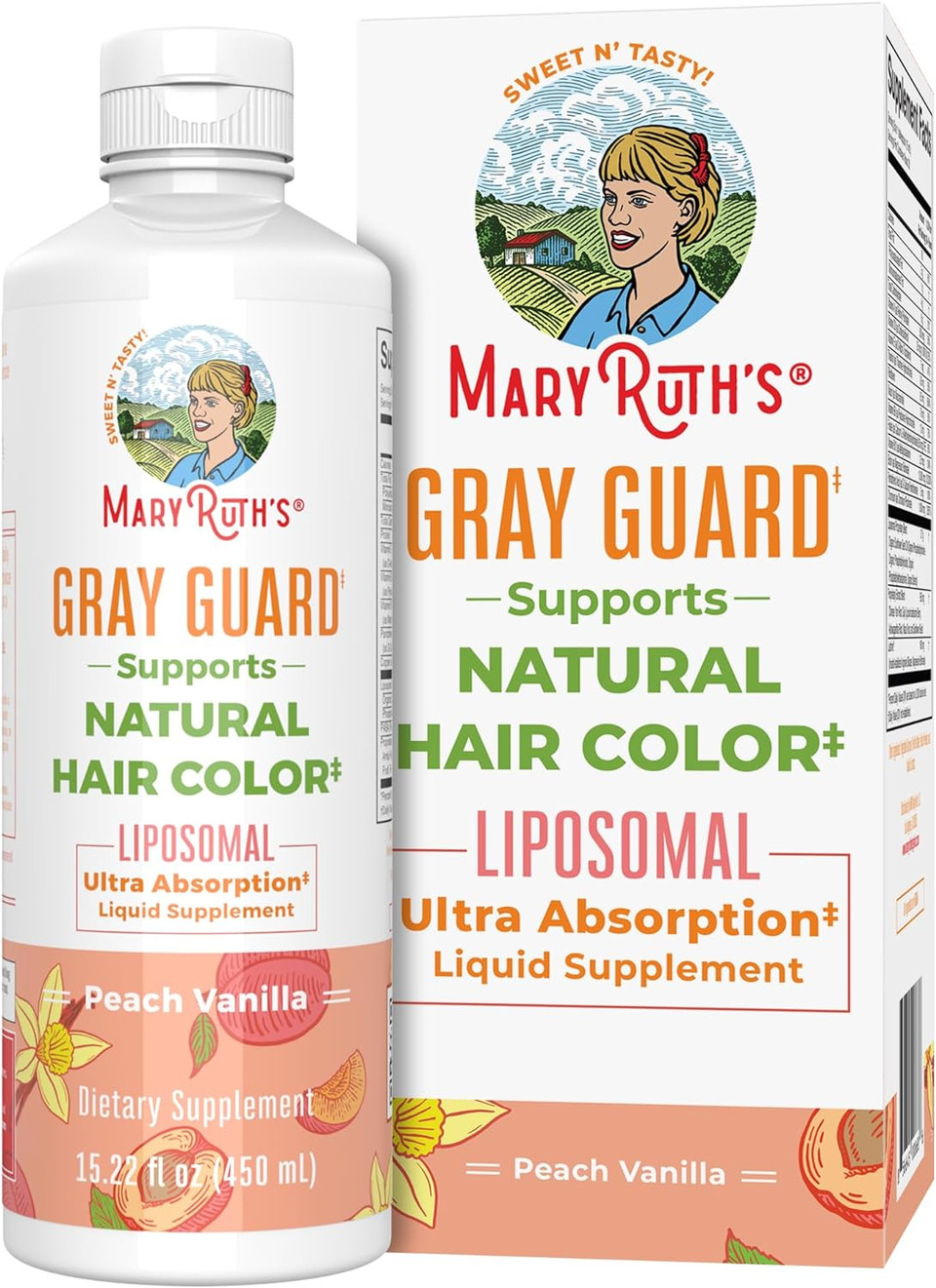 Maryruth'S Gray Guard Liposomal | Supports Natural Hair Color | With Copper & Pantothenic Acid, Holy Basil & Traditional Herbs | Vitamin E & Vitamin B For Overall Health | Ages 18+ | 15.22 Fl Oz
