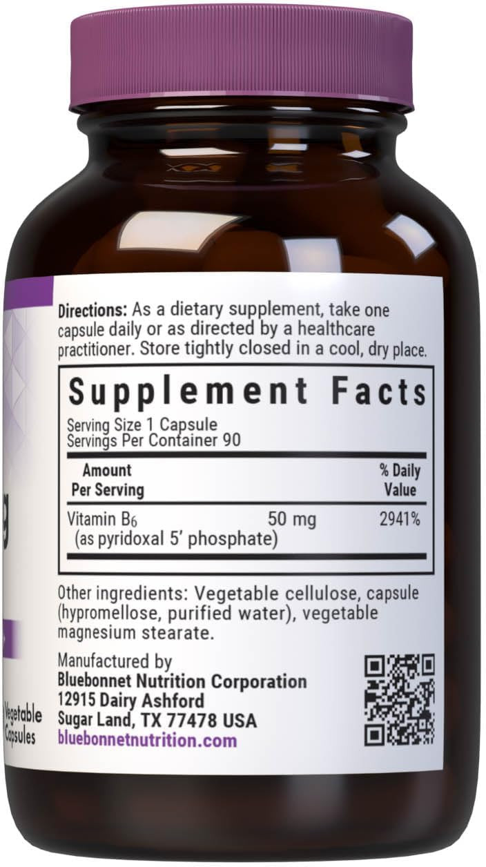 Bluebonnet Nutrition - Cellularactive P-5-P 50Mg - 90 Vegetarian Capsules