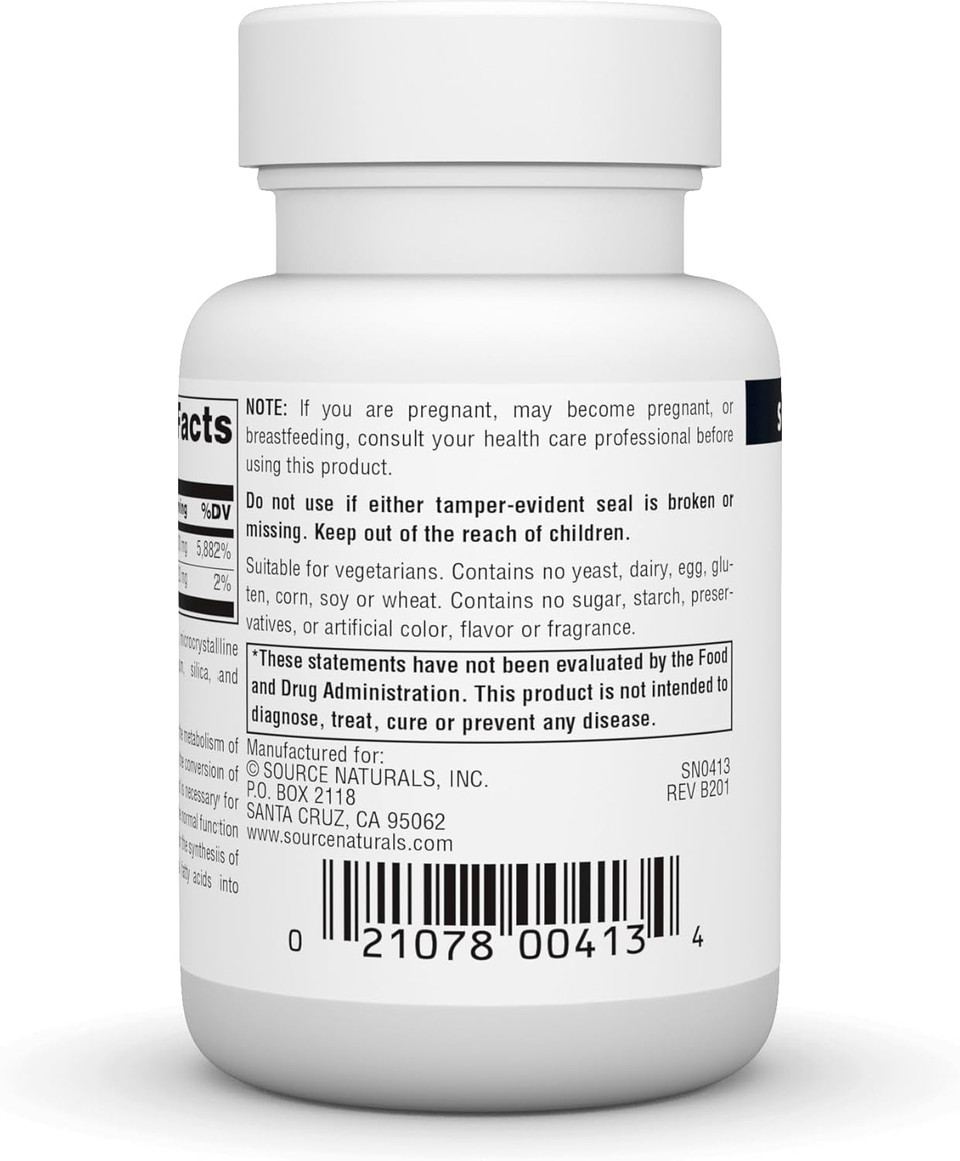Source Naturals Vitamin B-6 100Mg, Immune System Support, 100 Tablets