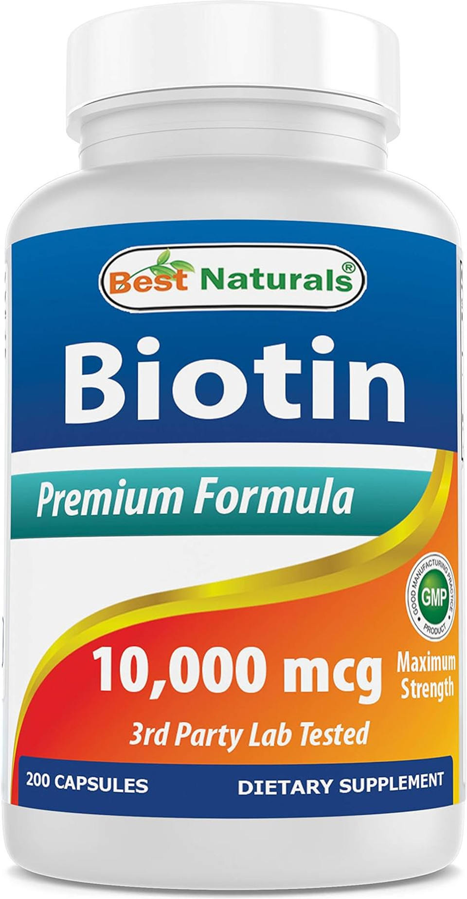 Best Naturals Maximum Potency Biotin 10,000 Mcg For Healthier And Longer Hair Growth Support Formula, 200 Count