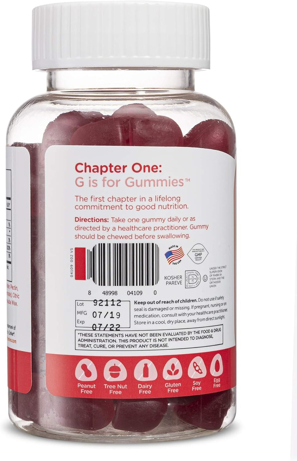 Zahler Chapter One Biotin Gummies, Hair Skin And Nails Fortifying Biotin, Certified Kosher, 60 Flavored Gummies