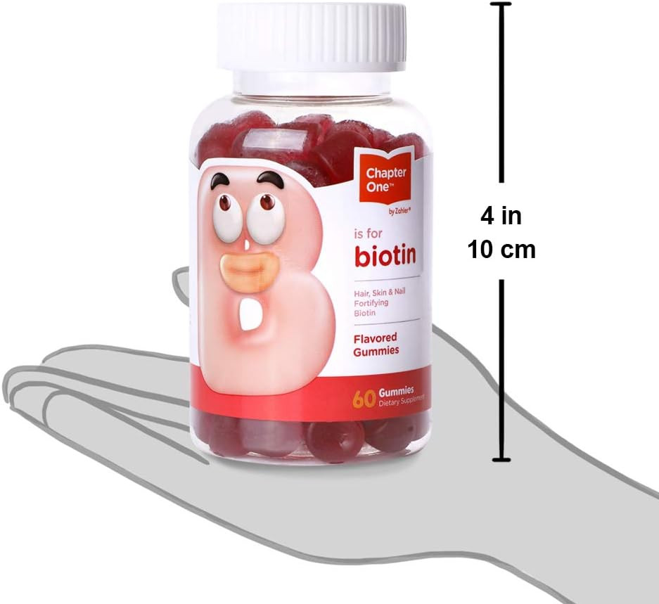 Zahler Chapter One Biotin Gummies, Hair Skin And Nails Fortifying Biotin, Certified Kosher, 60 Flavored Gummies