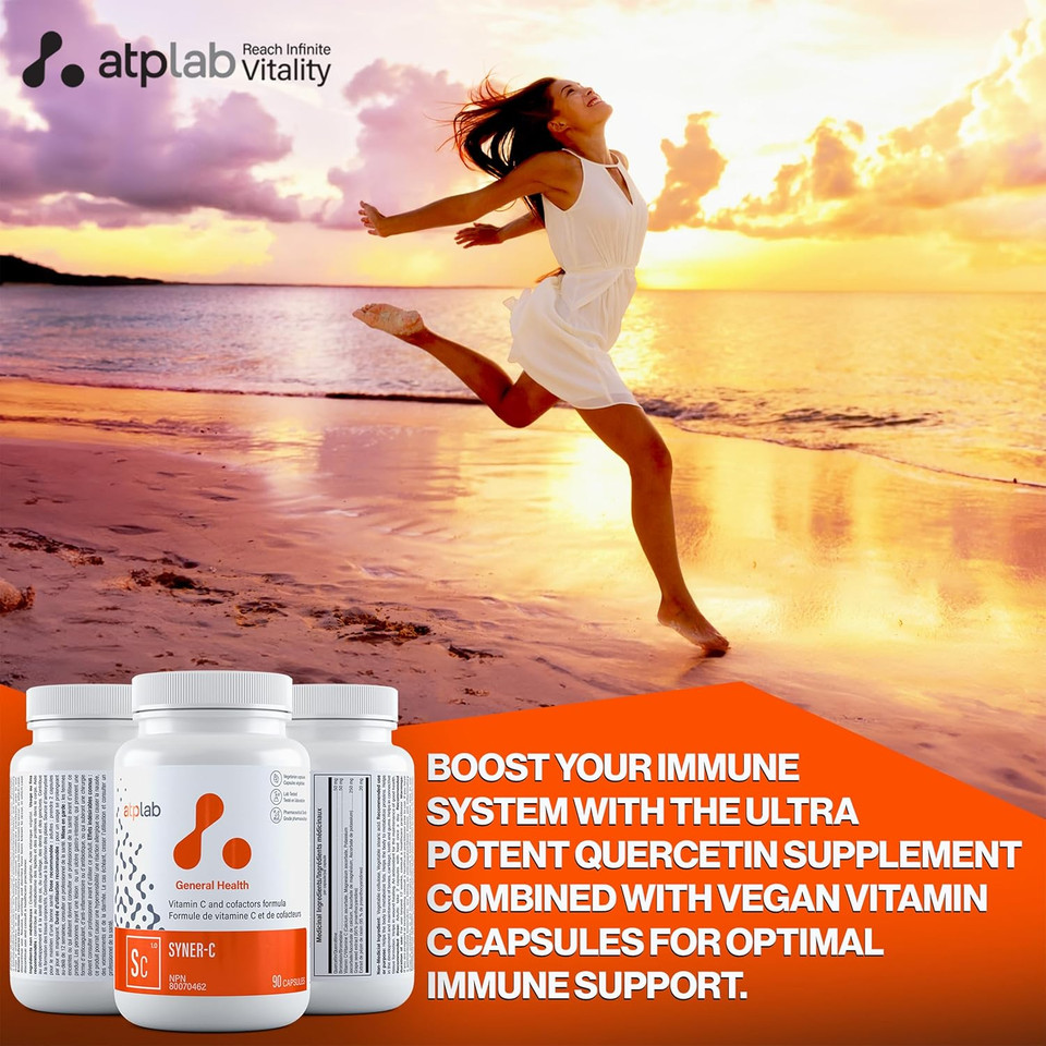 Atp Lab | Syner-C 90 Caps | Syner-C, The Ultra-Potent Chelated Vitamin C Formula Combined With Quercetin For Optimal Immunity