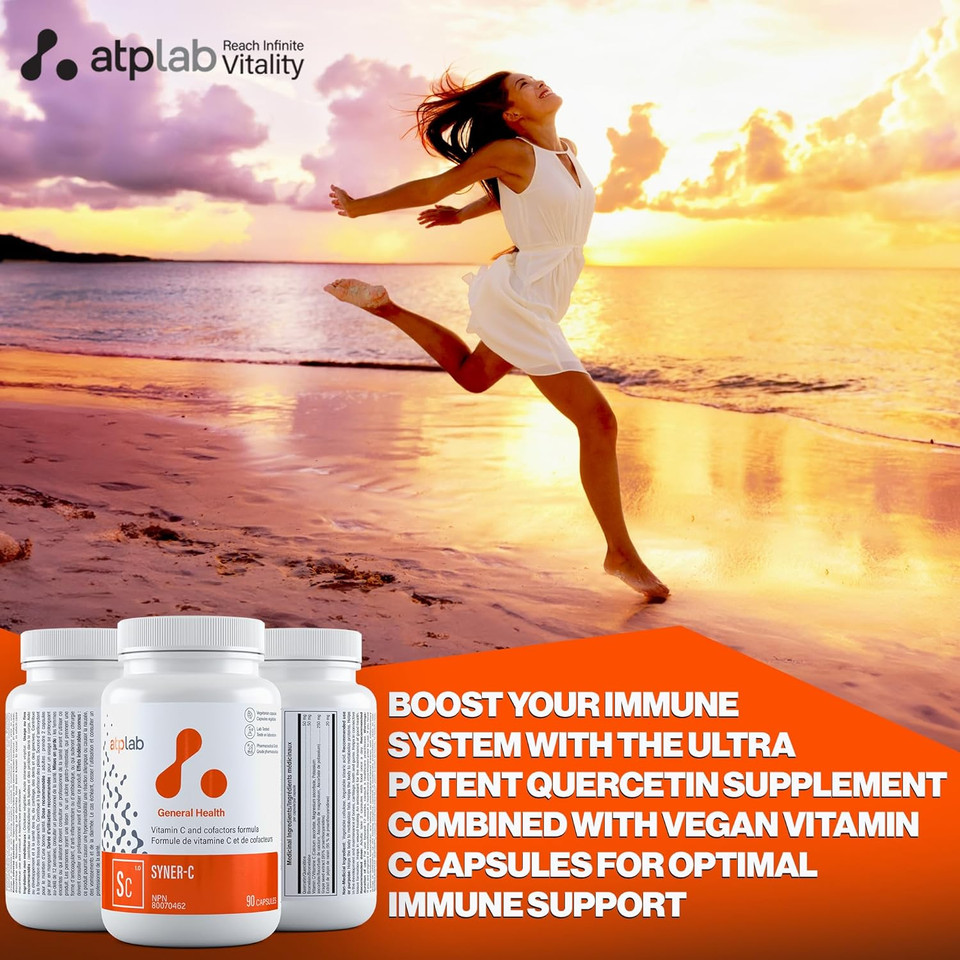 Atp Lab | Syner-C 90 Caps | Syner-C, The Ultra-Potent Chelated Vitamin C Formula Combined With Quercetin For Optimal Immunity