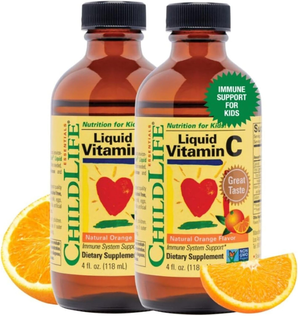Childlife Essentials Liquid Vitamin C - Immune Support, Vitamin C Liquid, All-Natural, Gluten-Free, Allergen Free, Non-Gmo, High In Antioxidants - Orange Flavor, 4 Fl Oz Bottle (Pack Of 2)