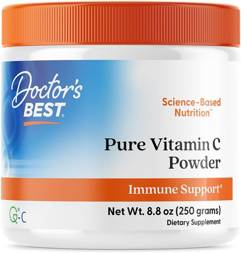 Doctor'S Best Vitamin C Powder With Q-C, Healthy Immune System, Brain, Eyes, Heart And Circulation, Joints, Sourced From Scotland, 250G, 8.8 Ounce