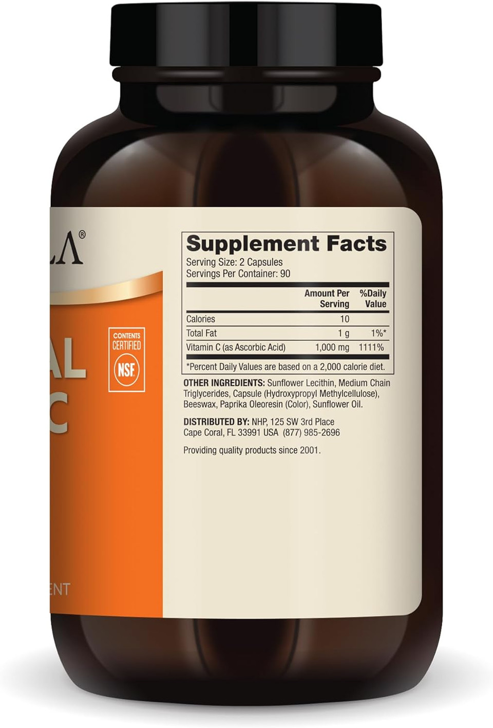 Dr. Mercola Liposomal Vitamin C, 1,000 mg per Serving, 90 Servings (180 Capsules), Dietary Supplement, Supports Immune Health, Non GMO, NSF Certified