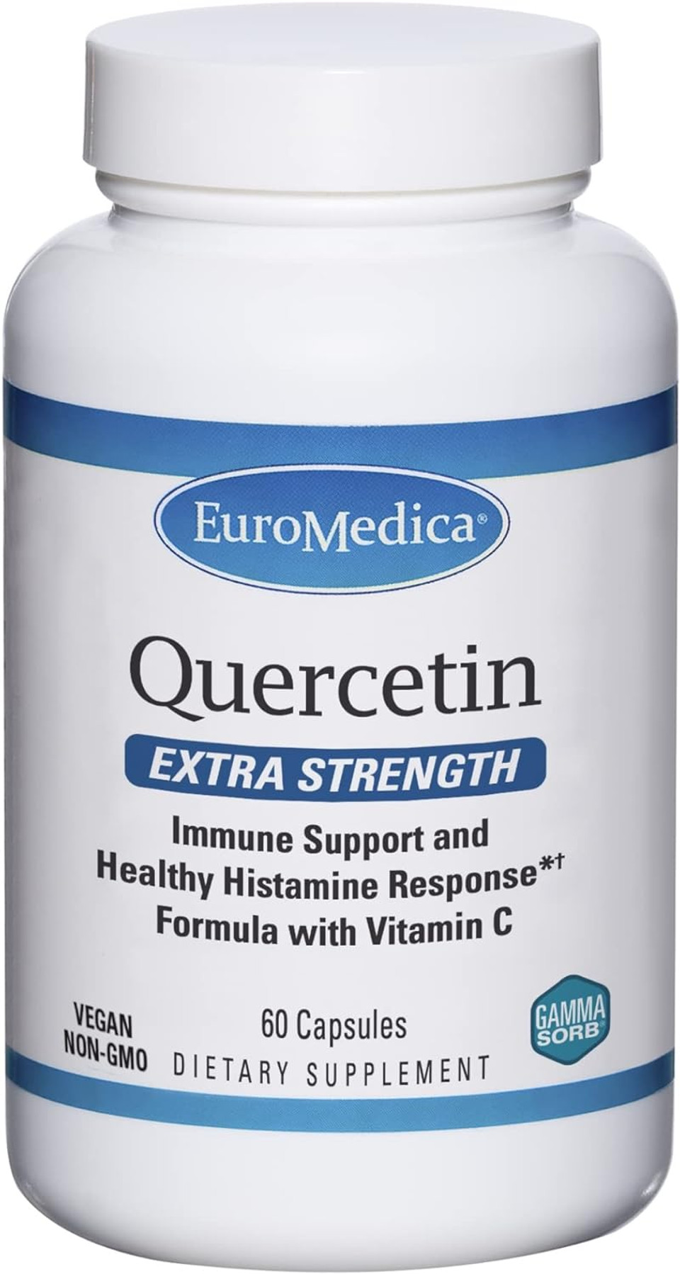 Euromedica Quercetin Extra Strength - 60 Capsules - Immune Support & Healthy Histamine Response Non-Gmo, Vegan - 60 Servings