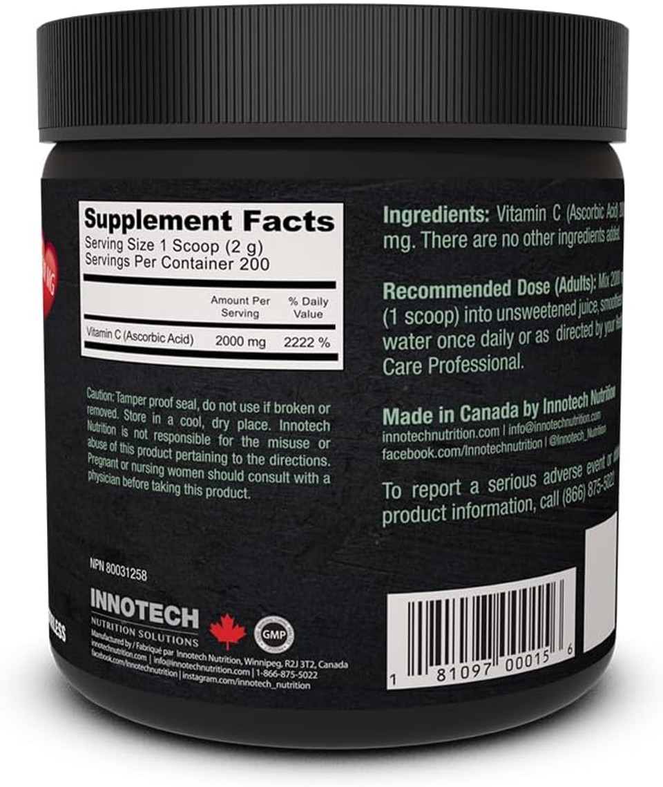 Innotech Nutrition: Pure Vitamin C As Ascorbic Acid - 400 G