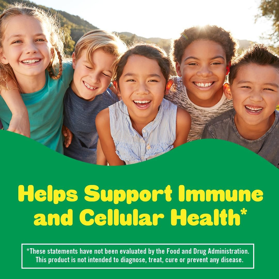 Lã¢ÂIl Critters Immune C Daily Gummy Supplement Vitamin For Kids, For Vitamin C, D And Zinc For Immune Support, Orange, Lemon And Cherry Flavors, 190 Gummies