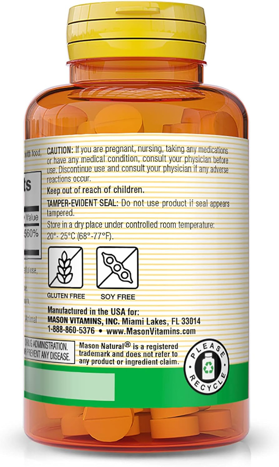 Mason Natural Vitamin C 500 Mg - Supports Healthy Immune System, Antioxidant And Essential Nutrient, 100 Tablets (Pack Of 3)300 Count (Pack Of 1)