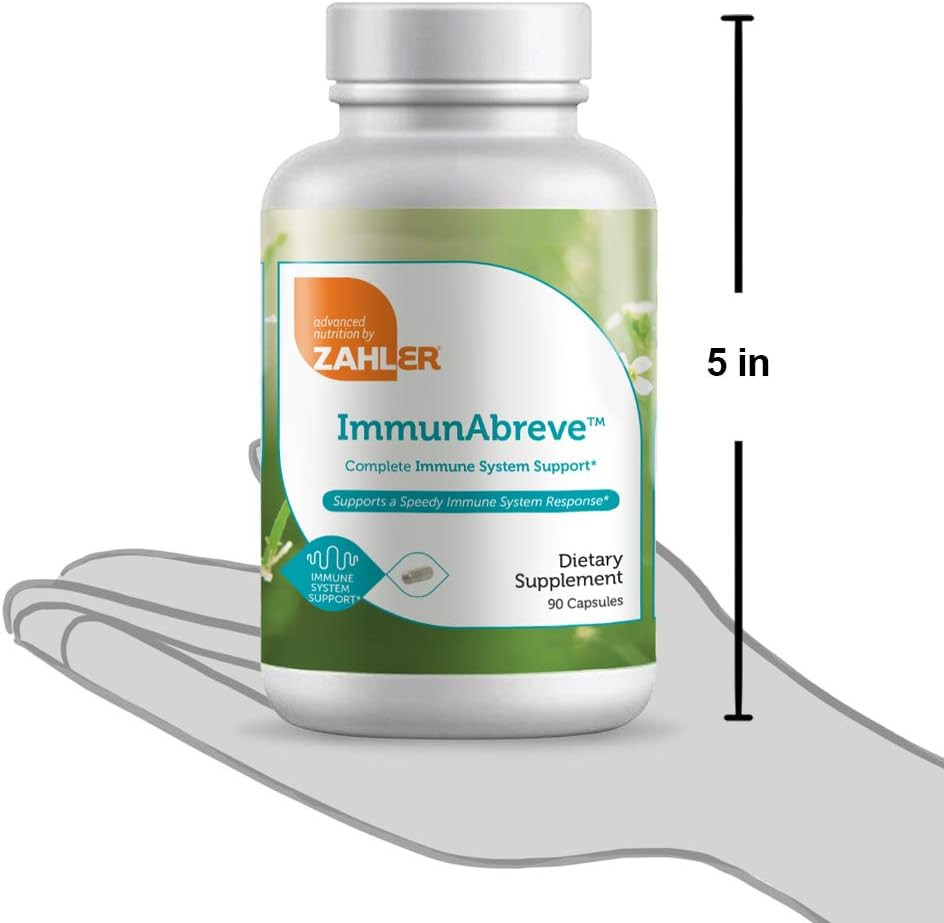 Zahler Immunabreve, Powerful Immune System Support, Contains Vitamin C Pantothenic Acid Echinacea And More, Certified Kosher (90 Capsules)90 Count (Pack Of 1)