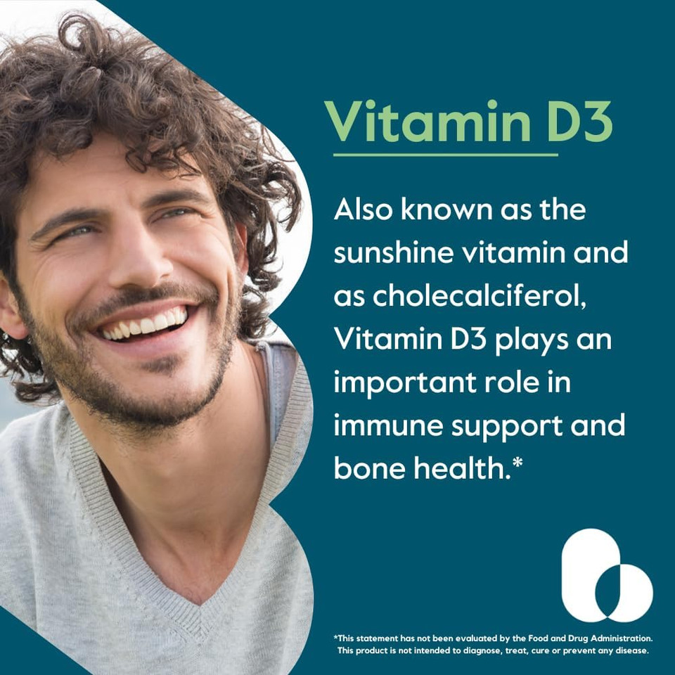 Bestvite Vitamin D3 5000 Iu (365 Capsules) - No Stearates - Non Gmo - Gluten Free