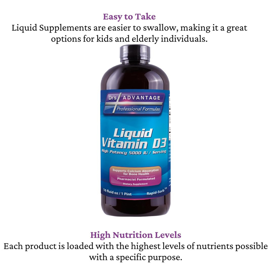 Dr'S Advantage Liquid Vitamin D3 5000 Iu 16Oz