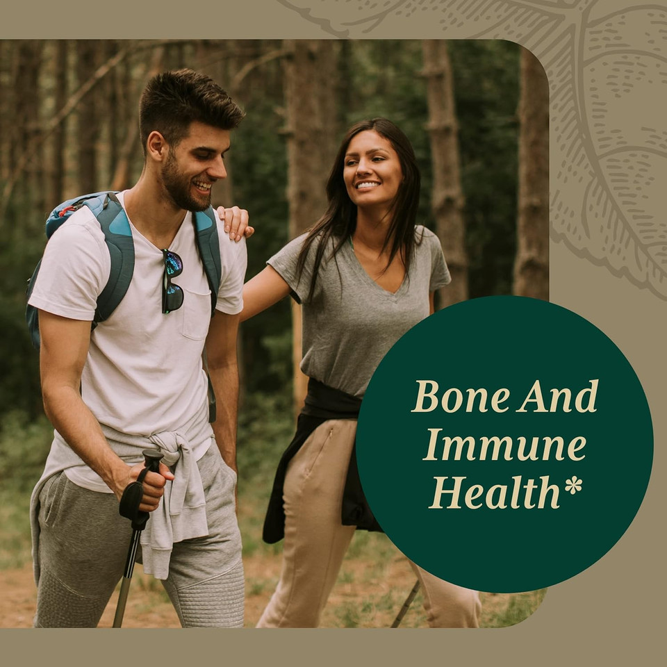 Gaia Pro Vitamin D3+K2 - Bone Health & Immune Support - Made With Vitamin D3 & Vitamin K2-60 Capsules (60 Servings)