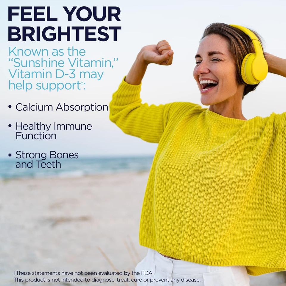 Kal Ultra Vitamin D3 10000 Iu Softgels (250 Mcg), High Potency Vitamin D, Calcium Absorption, Bone Health And Immune Support Supplement, Liquid Filled Activgels, Made Without Soy, 90 Serv, 90 Softgels