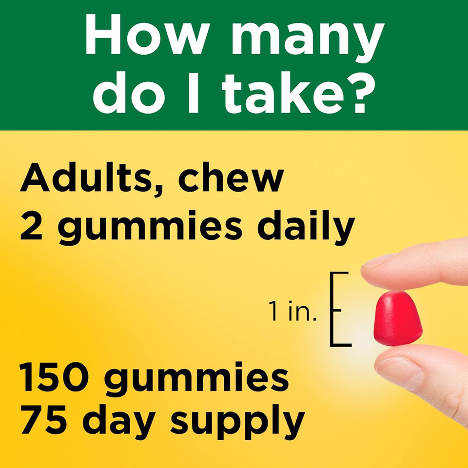 Nature Made Vitamin D3, 150 Gummies, Vitamin D 2000 Iu (50 Mcg), Vitamin D Gummies For Adults Helps Support Immune Health, Strong Bones And Teeth, & Muscle Function, 250% Of Daily Value For Vitamin D