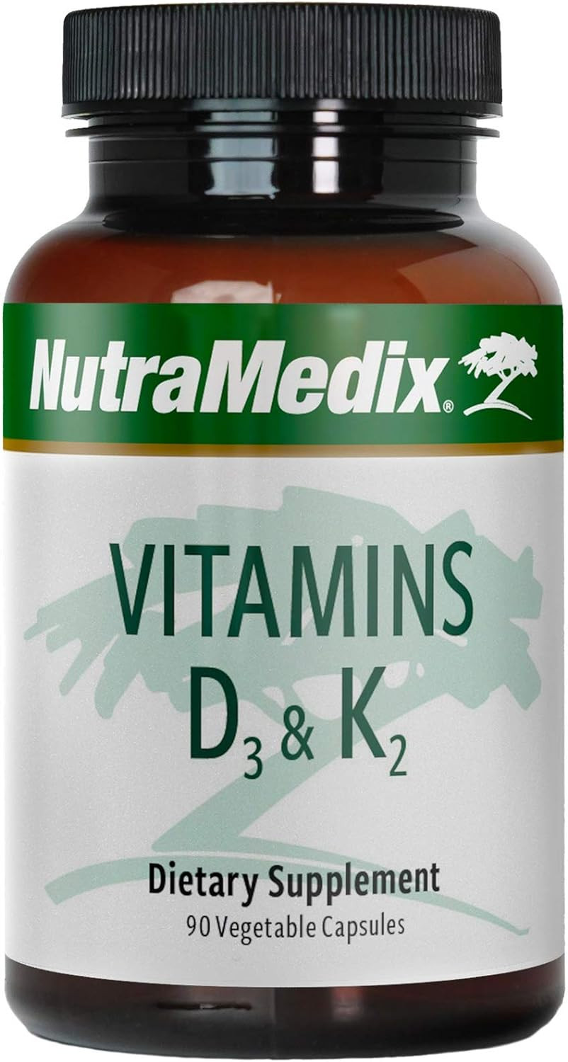 Nutramedix D3 & K2 Vitamin Supplement - 5000 Iu Vit D & K2 Vitamin For Bone Health - Immune, Heart, Joint & Muscle Support Capsules For General Health & Wellness (90 Capsules)