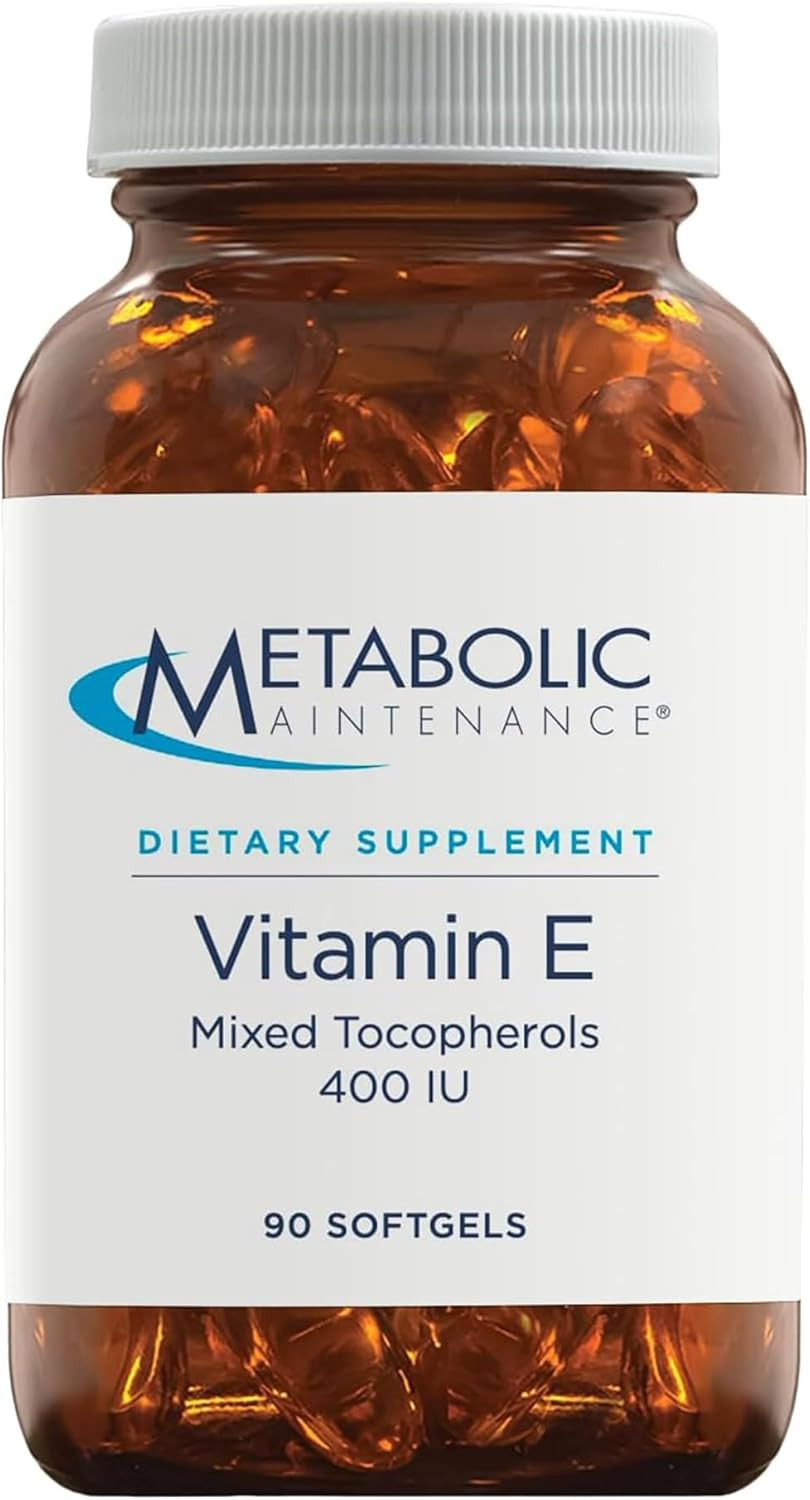 Metabolic Maintenance Vitamin E Complex (Mixed Tocopherols) 400 Iu With D-Alpha D-Beta D-Gamma + D-Delpha Supplement - Cardiovascular + Antioxidant Support (90 Capsules)