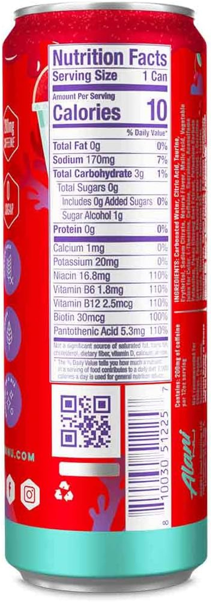 Alani Nu Cherry Slush Sugar Free, Low Calorie Energy Drinks | 200Mg Caffeine | Pre Workout Performance With Antioxidants | Biotin B Vitamins | Zero Sugar | 10 Calories | 12 Fl Oz Cans (12 Pack)Cherry Slush Alani Nu Cherry Slush Sugar Free, Low Calorie Energy Drinks | 200Mg Caffeine | Pre Workout Performance With Antioxidants | Biotin B Vitamins | Zero Sugar | 10 Calories | 12 Fl Oz Cans (12 Pack)Cherry Slush