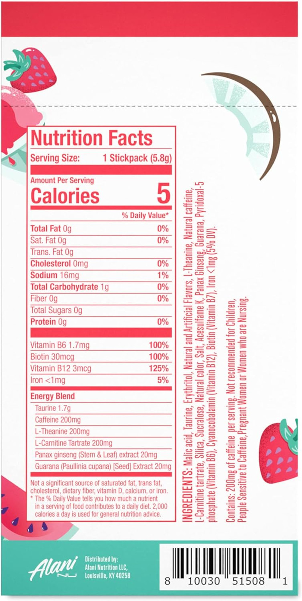 Alani Nu Energy Sticks Breezeberry & Hawaiian Shaved Ice | Energy Drink Powder | Pre Workout Performance With Antioxidants | On-The-Go Drink Mix | Biotin B Vitamins | Zero Sugar | 5 Calories | 20 Pack