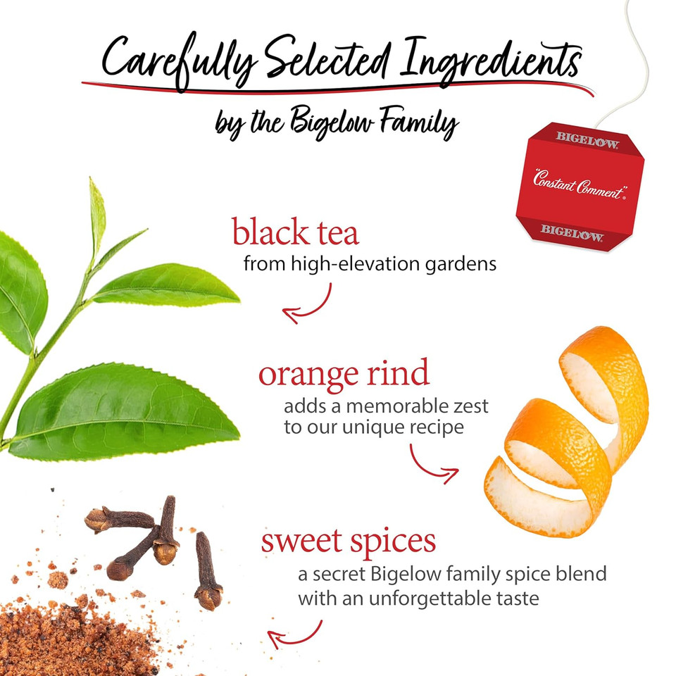 Bigelow Tea Constant Comment Black Tea, Caffeinated, 40 Count (Pack Of 6), 240 Total Tea Bags40 Count (Pack Of 6)