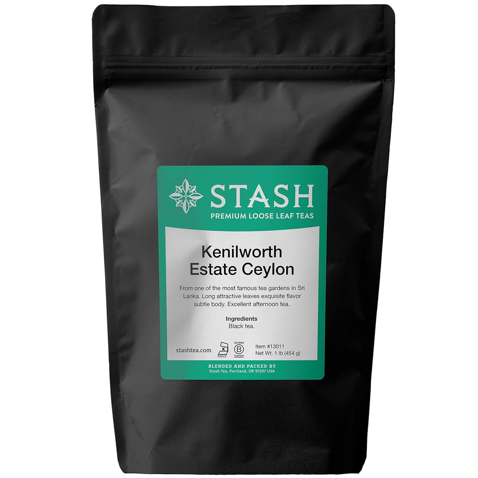 Stash Tea Kenilworth Estate Ceylon Black Tea - Caffeinated, Non-Gmo Project Verified Premium Tea With No Artificial Ingredients, Loose Leaf, 1 Lb Bag1 Pound (Pack Of 1)