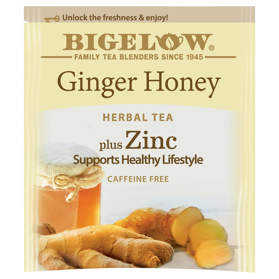 Bigelow Tea Ginger Honey Plus Zinc, 18 Count (Pack Of 6), 108 Total Tea Bags18 Count (Pack Of 6)
