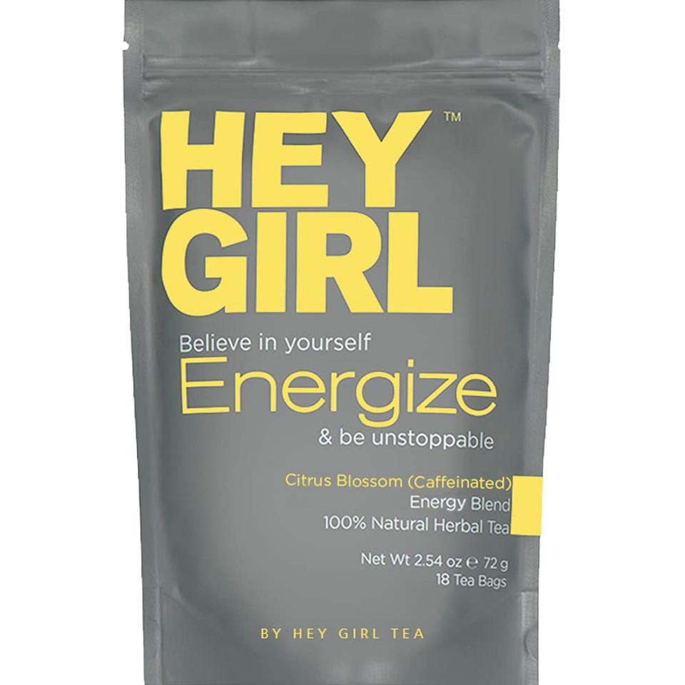 Hey Girl Energy Bundle - Energy And Vitality Booster Tea For Women Plus Ashwagandha Root Powder Capsules - Boosts Energy To Help You Get Through Your Day With Ease