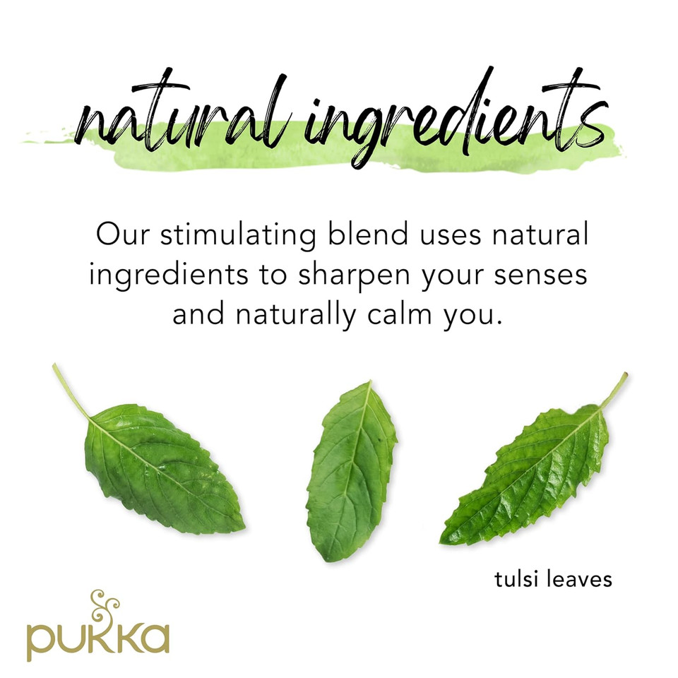 Pukka Organic Tea Bags, Tulsi Clarity, Herbal Holy Basil Tea, 20 Count (Pack Of 3)20 Count (Pack Of 3)