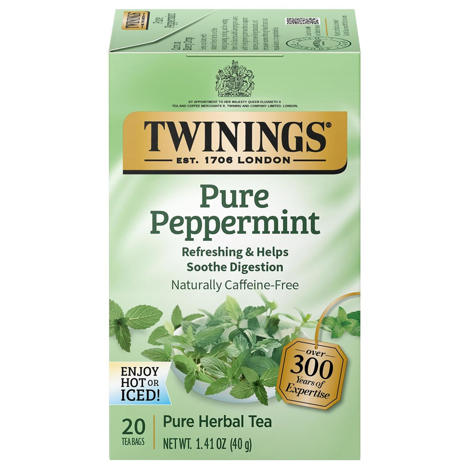Twinings Of London Pure Peppermint Herbal Tea Bags, 20 Count (Pack Of 1)20 Count (Pack Of 1)
