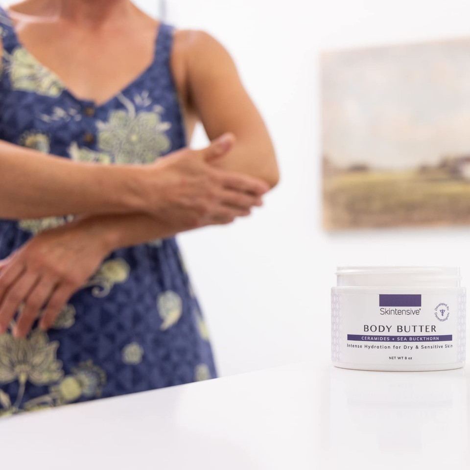 Skintensive Body Butter With Sea Buckthorn Extract - Organic Coconut Oil Body Butter Ointment For Eczema And Anti-Itch Dry Skin Relief