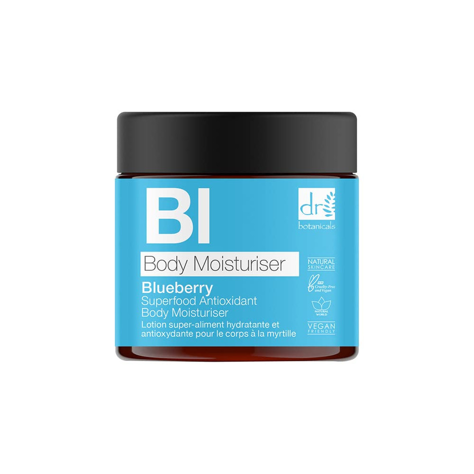 Dr Botanicals Blueberry Superfood Antioxidant Body Moisturiser With Vitamins & Antioxidants 60Ml/2.02 Fl Oz