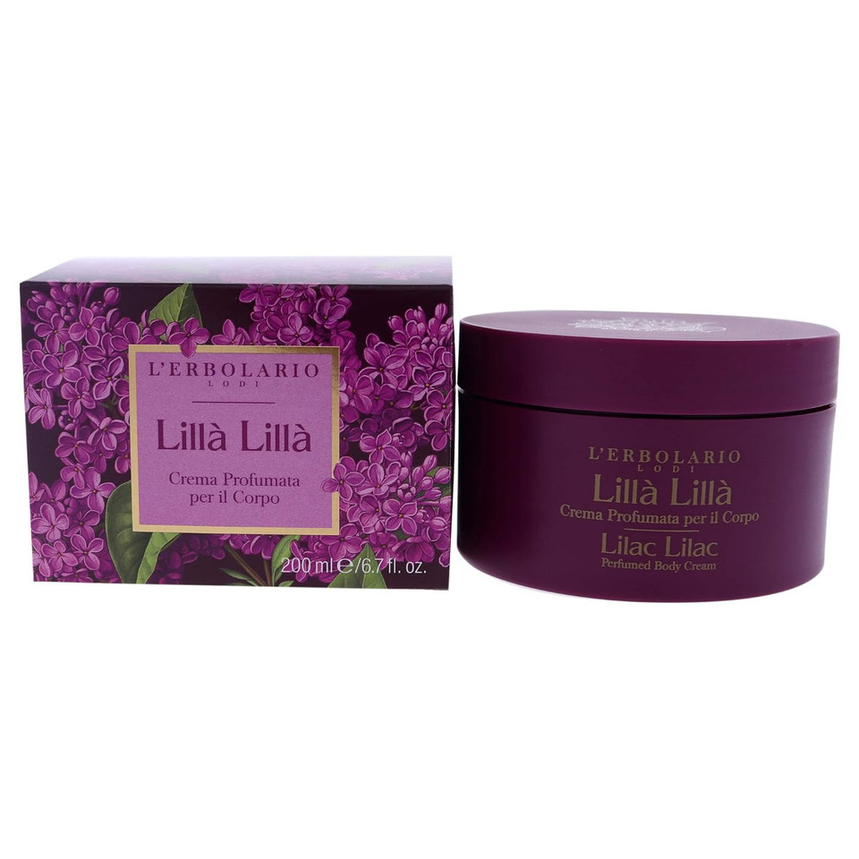 L'Erbolario Lilac Lilac Perfumed Body Cream - Leaves Skin Protected, Moisturized And Well Nourished - Enchanting Perfume Scent - Paraben Free - Made With Flowers, Plants And Fruit Extract - 6.7 Oz