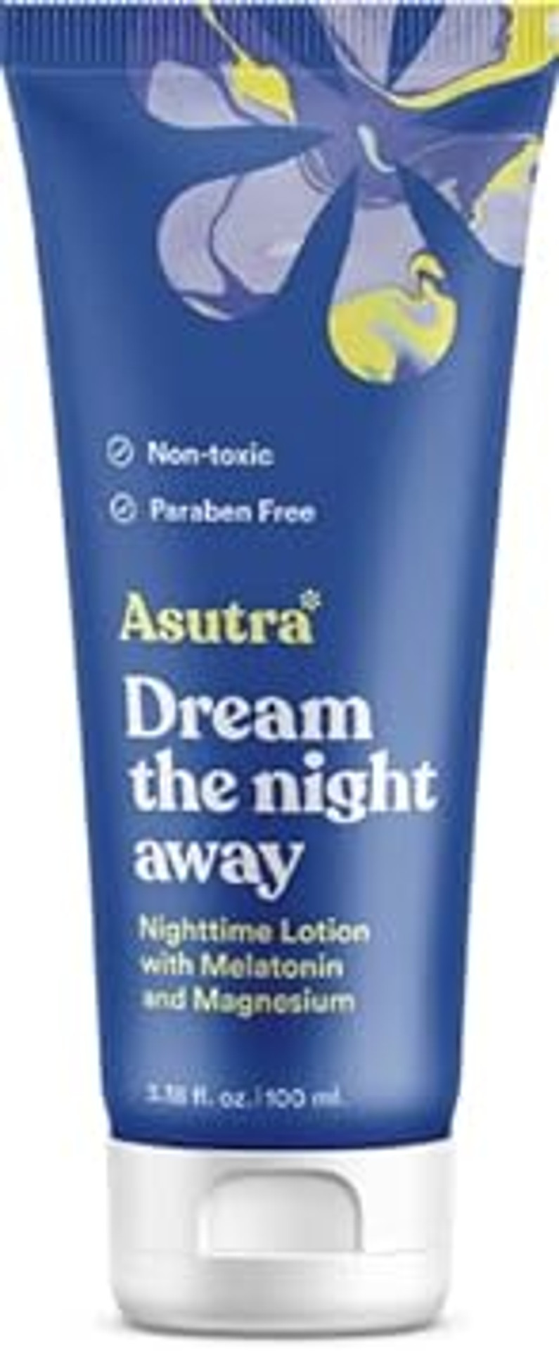 Asutra Melatonin Lotion W/Magnesium, 100 Ml | Aromatherapy Of Natural Sweet Almond & Lemongrass Oil, Shea Butter