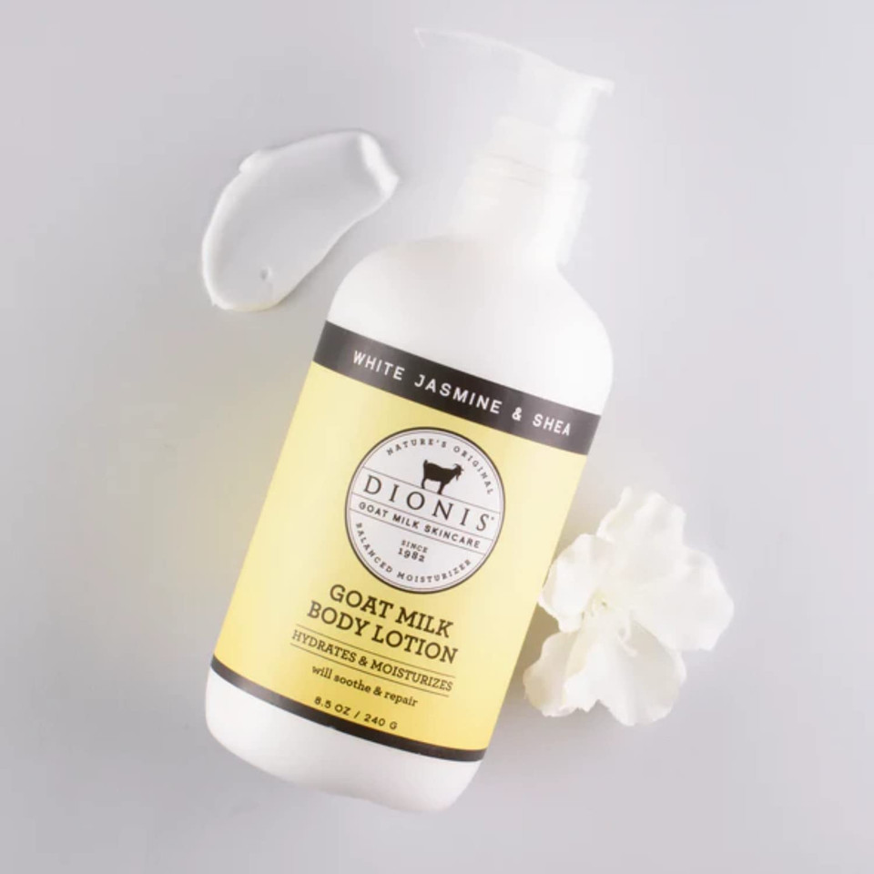 Dionis - Goat Milk Skincare Scented Lotion (8.5 Oz) - Made In The Usa - Cruelty-Free And Paraben-Free (White Jasmine & Shea)