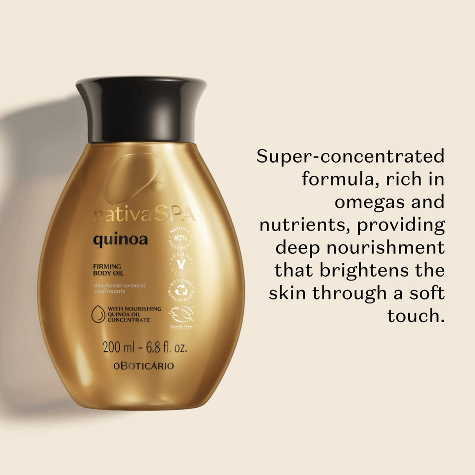 Nativa Spa By O Boticã£Â¡Rio, Quinoa Firming Ritual Bundle: Body Lotion (13 Fl Oz) And Body Oil (6.8 Fl Oz)