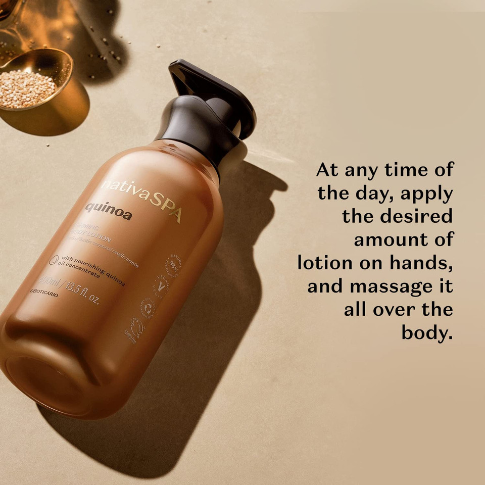 Nativa Spa By O Boticã£Â¡Rio, Quinoa Firming Ritual Bundle: Body Lotion (13 Fl Oz) And Body Oil (6.8 Fl Oz)