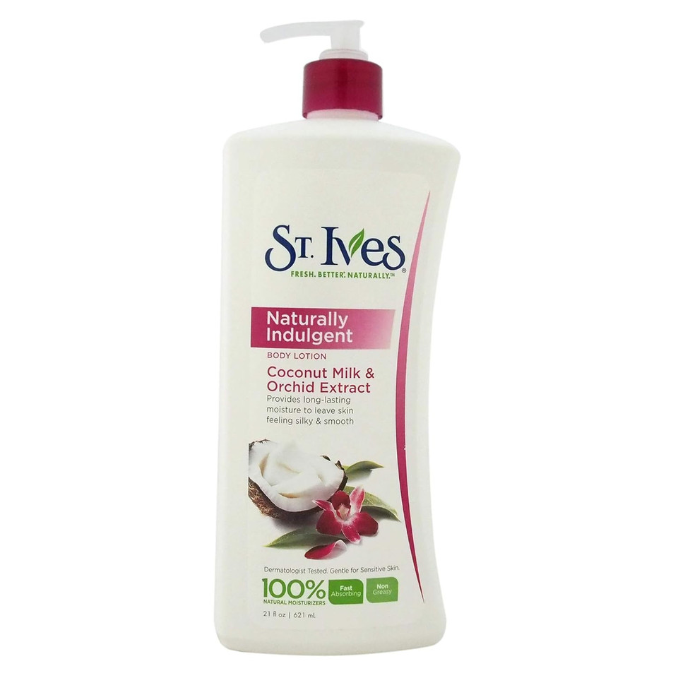St. Ives Softening Hand & Body Lotion Moisturizer For Dry Skin Coconut & Orchid Made With 100% Natural Moisturizers 21 Oz