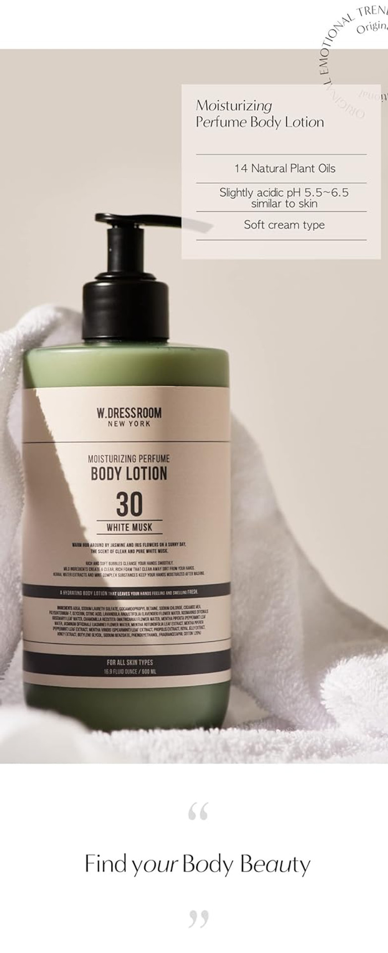 W.Dressroom Moisturizing Body Lotion No.11 White Soap
