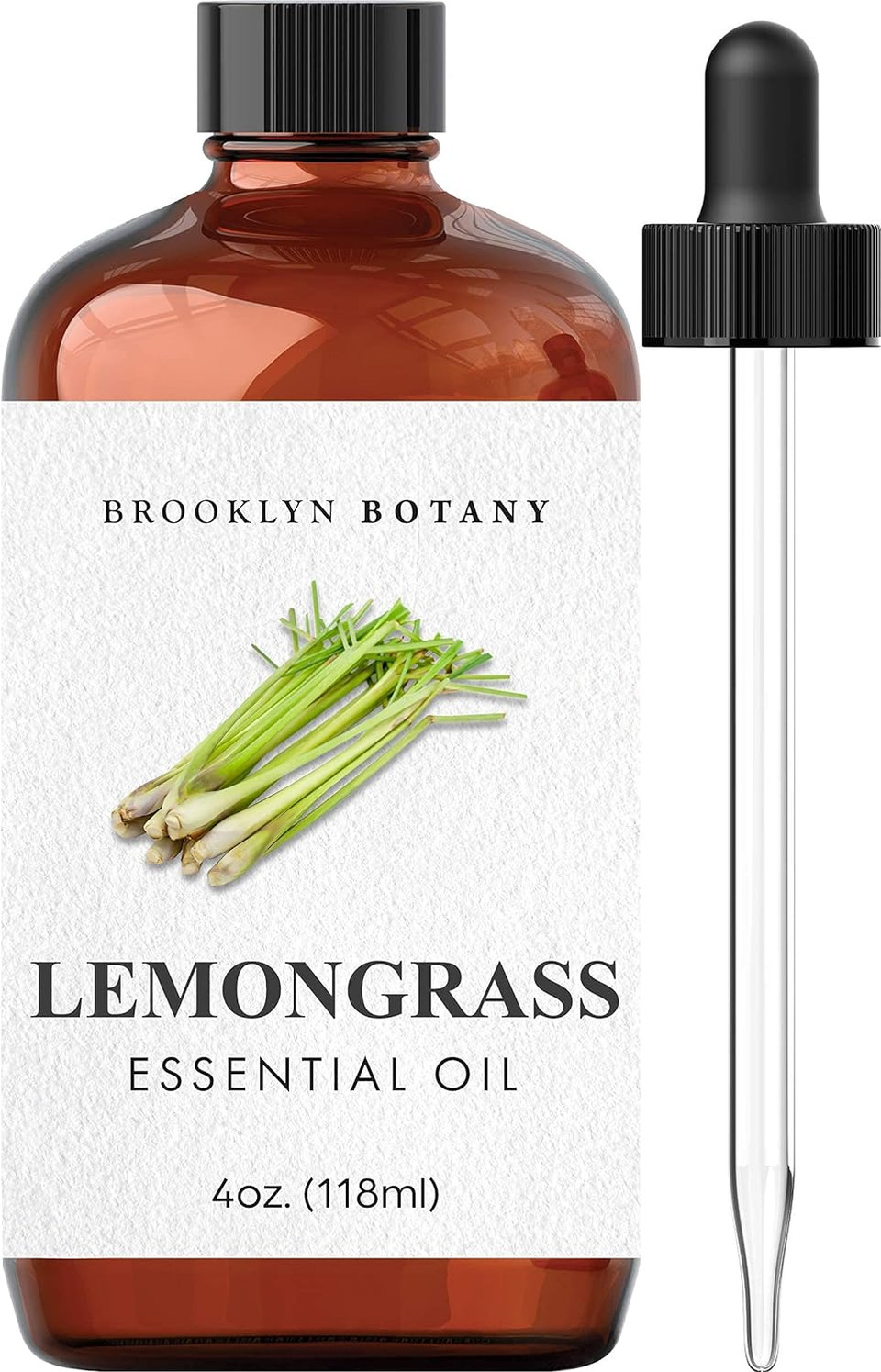 Brooklyn Botany Peppermint Essential Oil & Lemongrass Essential Oil Set  100% Pure & Natural  4 Fl Oz Therapeutic Grade Essential Oil With Glass Dropper - Essential Oil For Aromatherapy And Diffuser