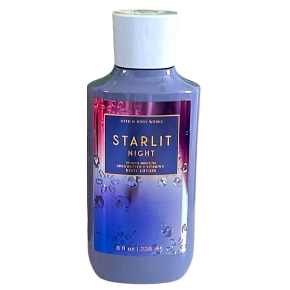 Bath And Body Works Gift Set Of 10 Oz Shower Gel And 8 Oz Lotion (Starlit Night), Multicolor