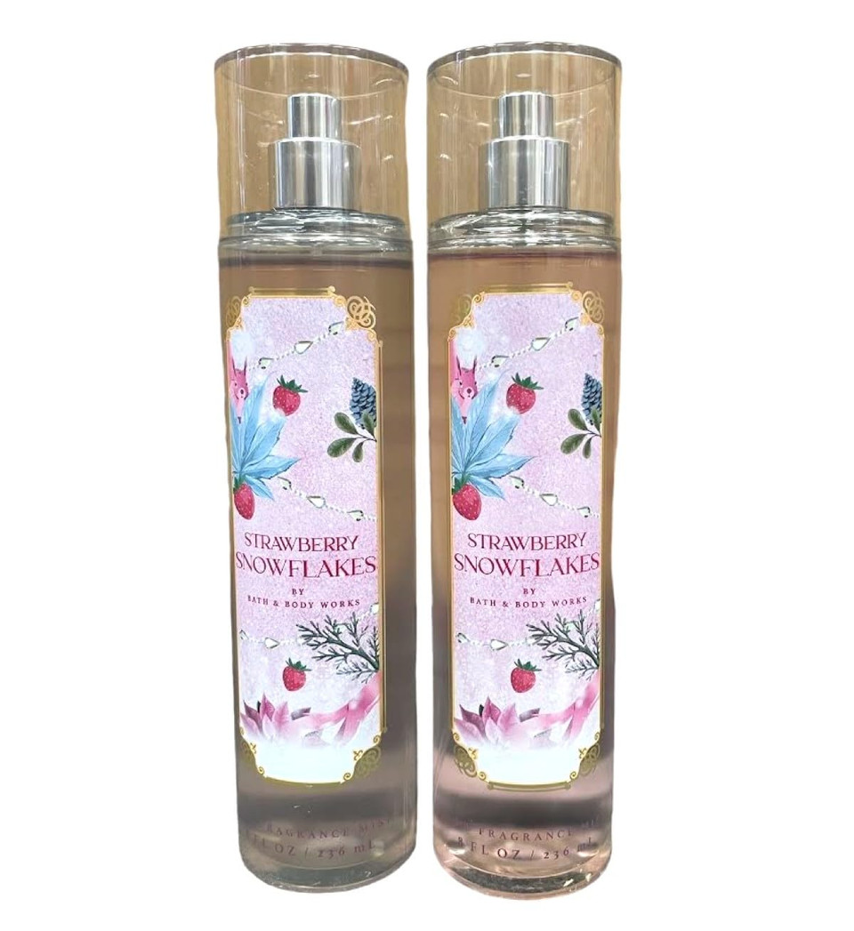 Bath And Body Works Fragrance Gift Sets (Strawberry Snowflakes Mist - 2 Pk)