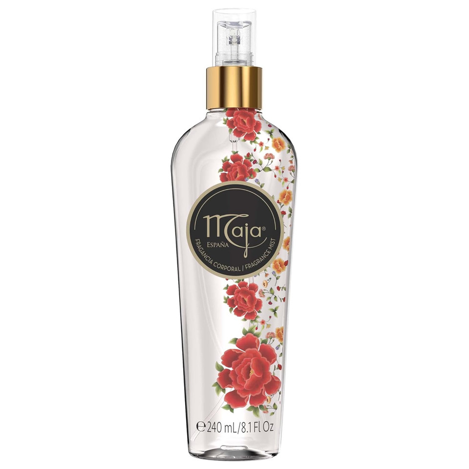 Maja Classic Perfumed Body Mist, Delicately Scented To Refresh Your Body With Flowers Essential Oils, Transparent, 8.1 Fl Oz, Spray Bottle