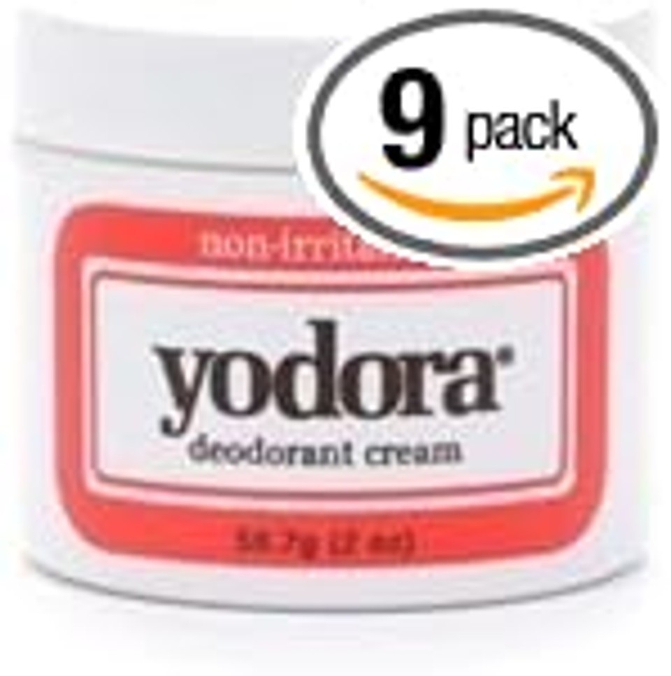 Yodora Non-Irritating Deodorant Cream- 2 Oz (Pack Of 9)