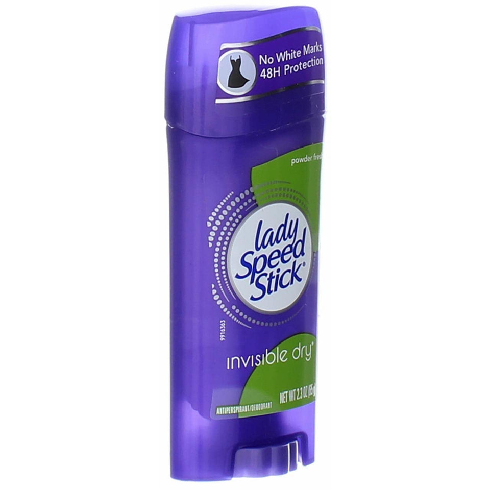 Lady Speed Stick Deodorant 2.3 Ounce Powder Fresh Invisi Dry (68Ml) (3 Pack)