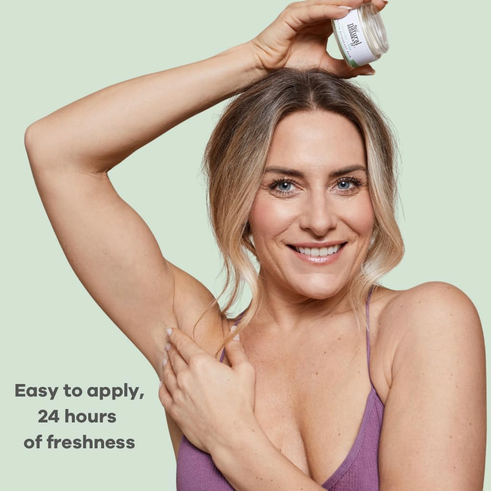 The Natural Deodorant Co, Active Deodorant Balm Lemon & Geranium 55g, Aluminium Free, Plastic Free, Extra Strength