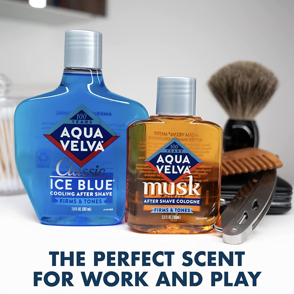 Aqua Velva Cooling After Shave, Classic Ice Blue 7 Oz (Pack Of 8)