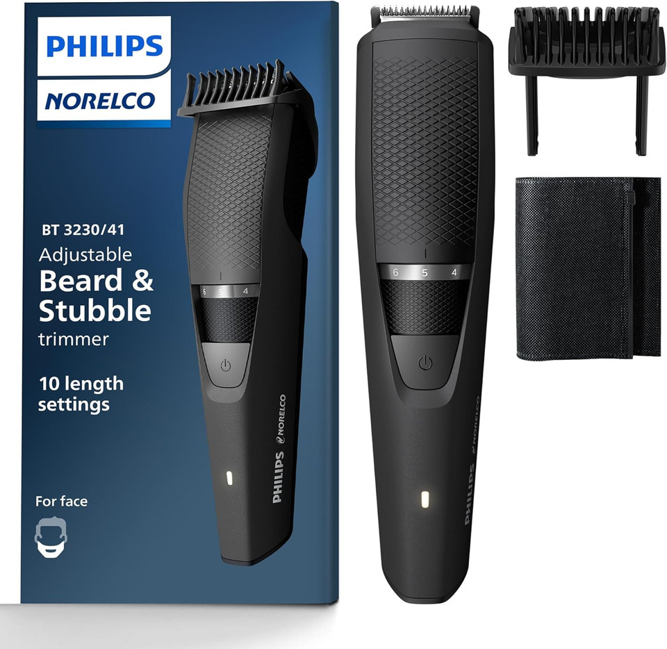 Philips Norelco Beard Trimmer And Hair Clipper, Cordless Grooming, Rechargeable, Adjustable Length, Beard Trimmer And Hair Clipper, No Blade Oil Needed, Bt3210/41 Philips Norelco Beard Trimmer And Hair Clipper, Cordless Grooming, Rechargeable, Adjustable Length, Beard Trimmer And Hair Clipper, No Blade Oil Needed, Bt3210/41